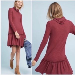 Anthropologie Sunday in Brooklyn Red Cowl Sweater Dress